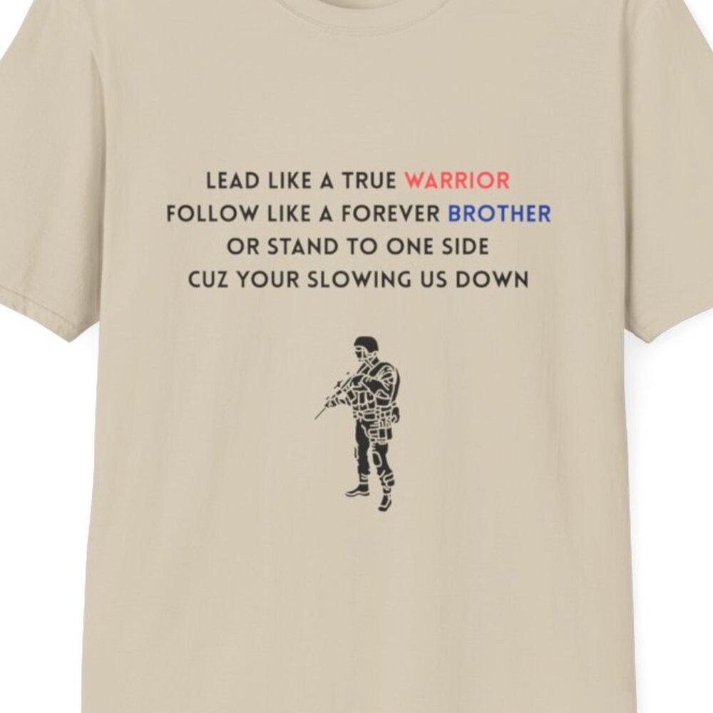 Brotherhood Warrior T-Shirt | Unisex Softstyle Tee for Friends |